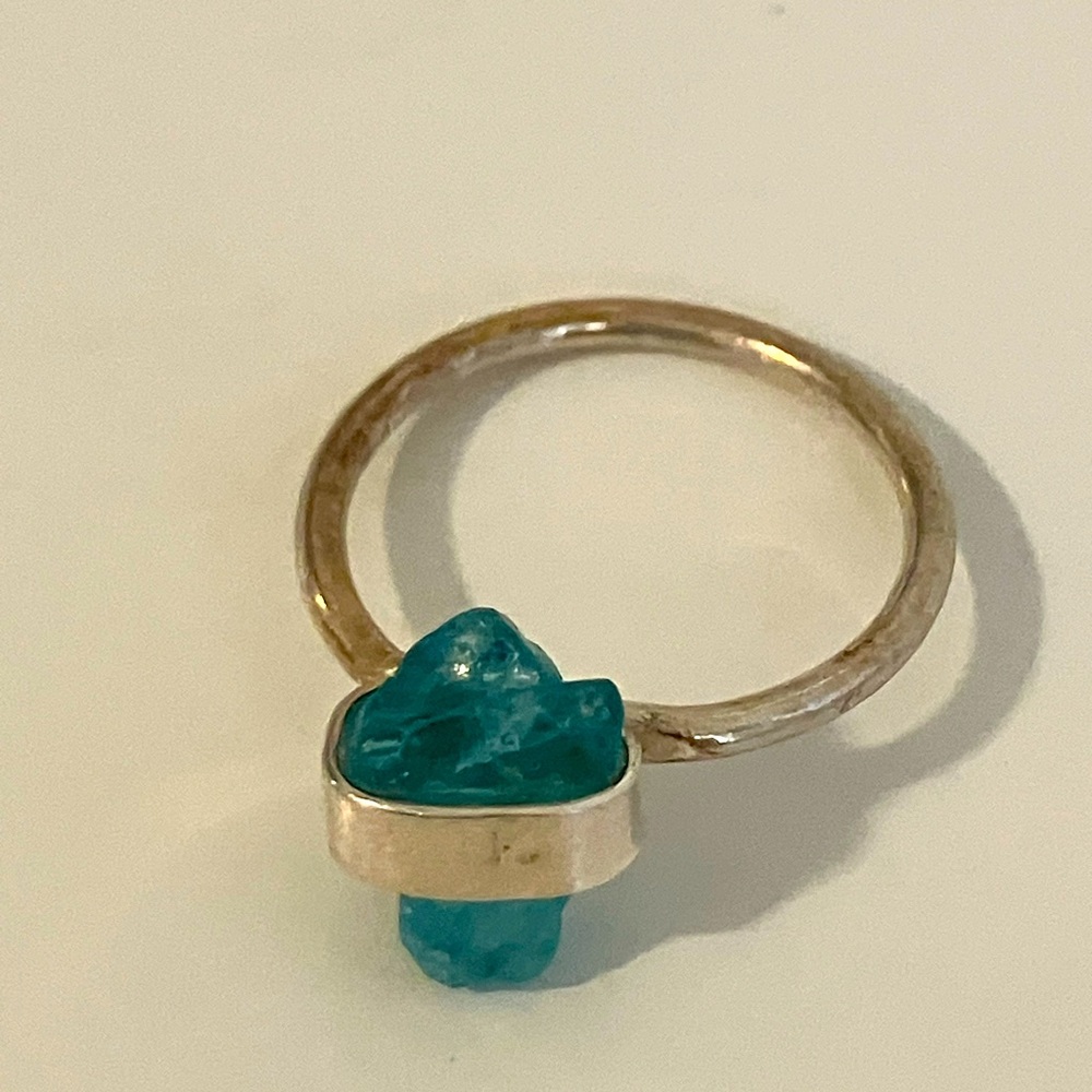 Sterling Silver Ring with Blue Stone